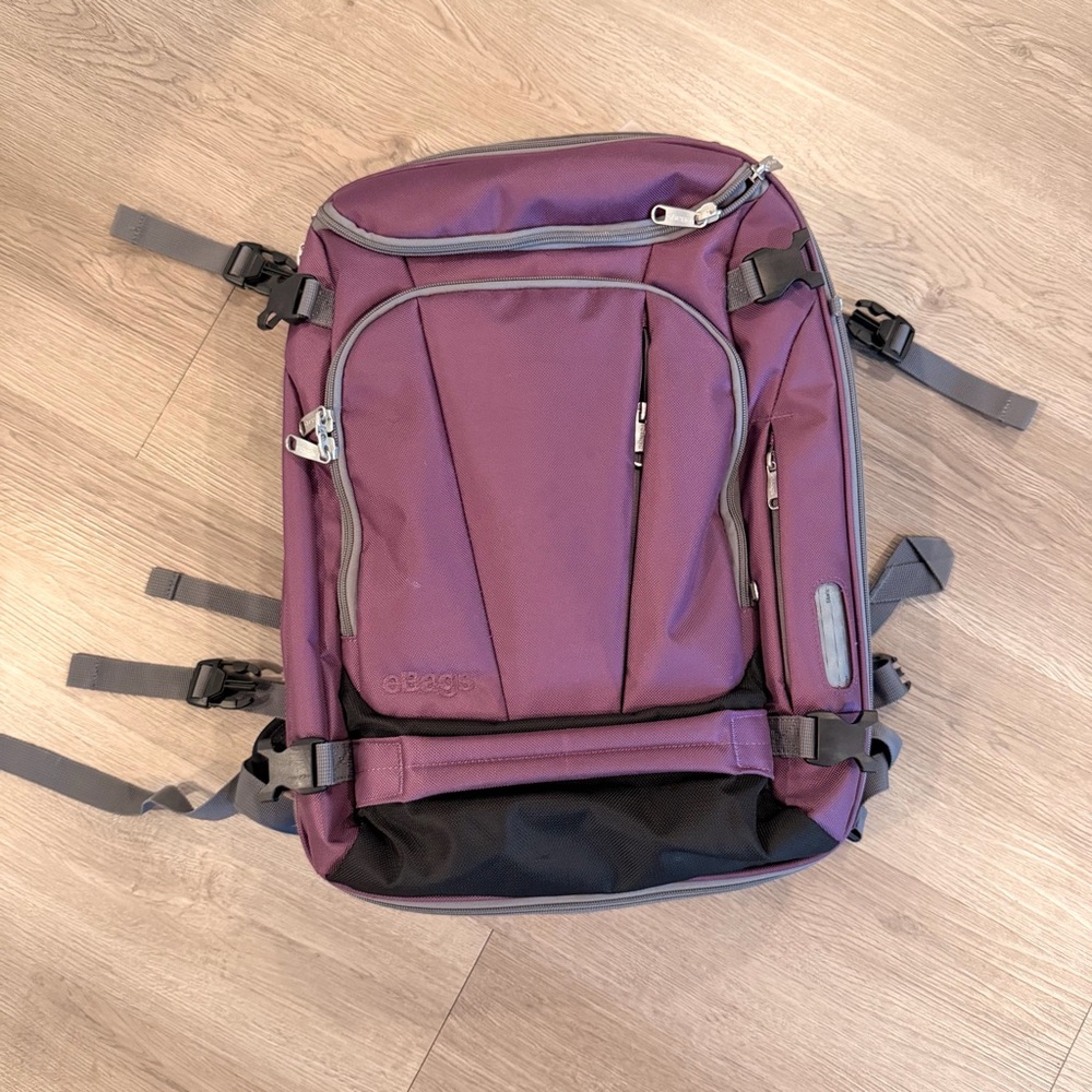 eBags Mother Lode Convertible Backpack Purple Travel Luggage Tote